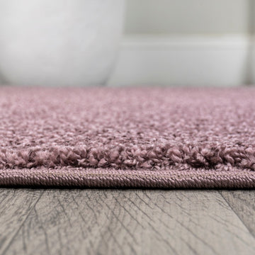 Haze Solid Low-pile Area Rug Light Purple - JONATHAN Y